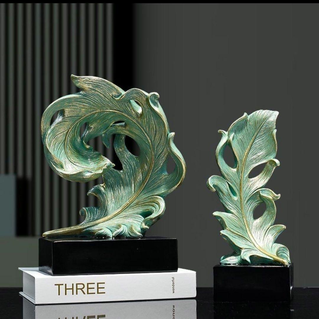 羽毛の置物 エレガントオブジェ