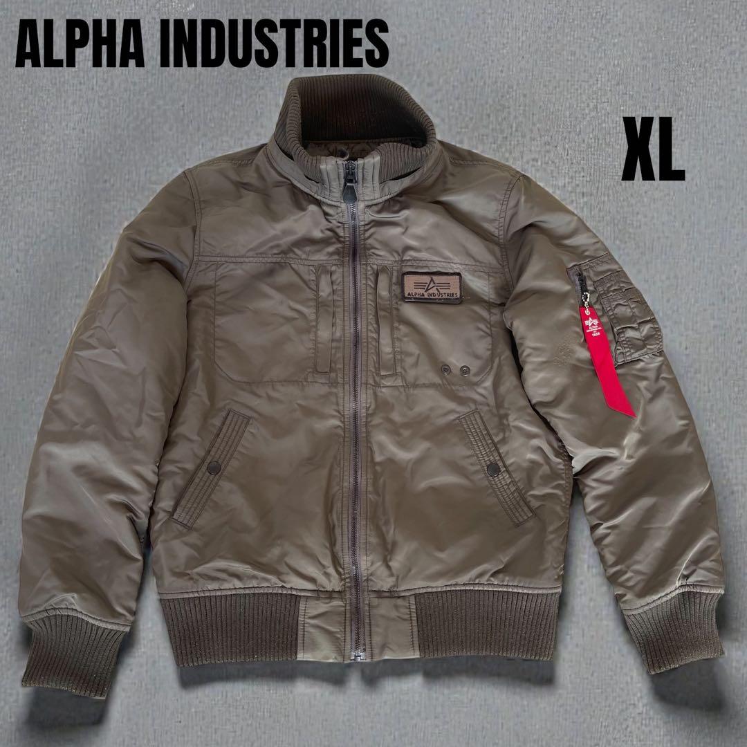 ALPHA INDUSTRIES フーデットリブ フライトジャケット MA-1