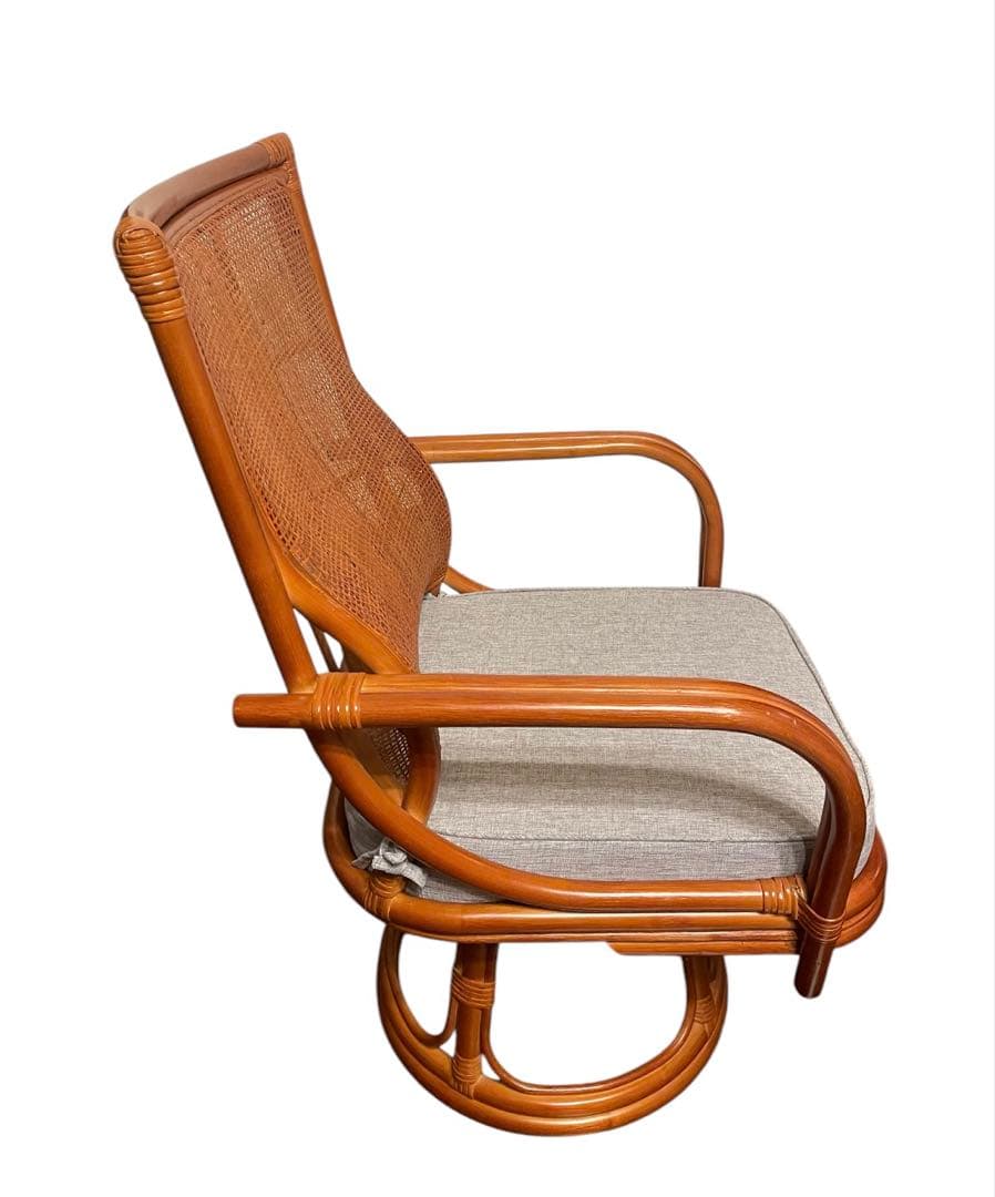 籐の椅子 回転座椅子　ラタンチェア【ハイタイプ】