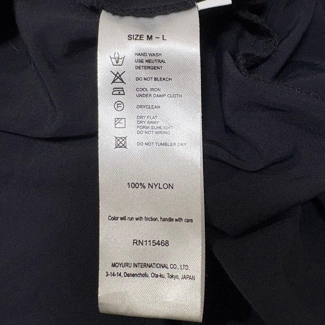 モユル　萌　センソユニコ　ロングコート　ナイロン　M L 黒　オーバーサイズ