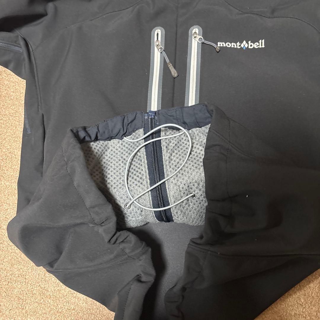 モンベル パウダーシェッドパーカ Sサイズ ブラックマウンテンパーカー