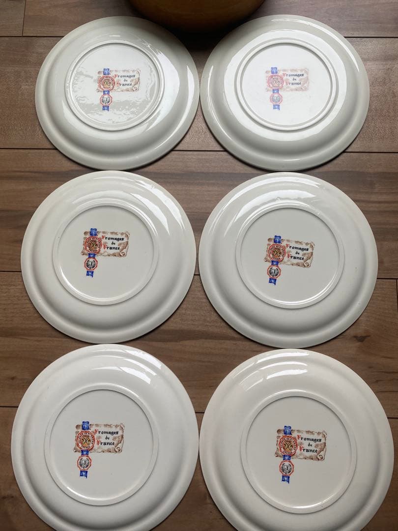 再値下‼️フランスアンティーク　レア木箱入りフロマージュ・ド・フランス 皿 6枚組