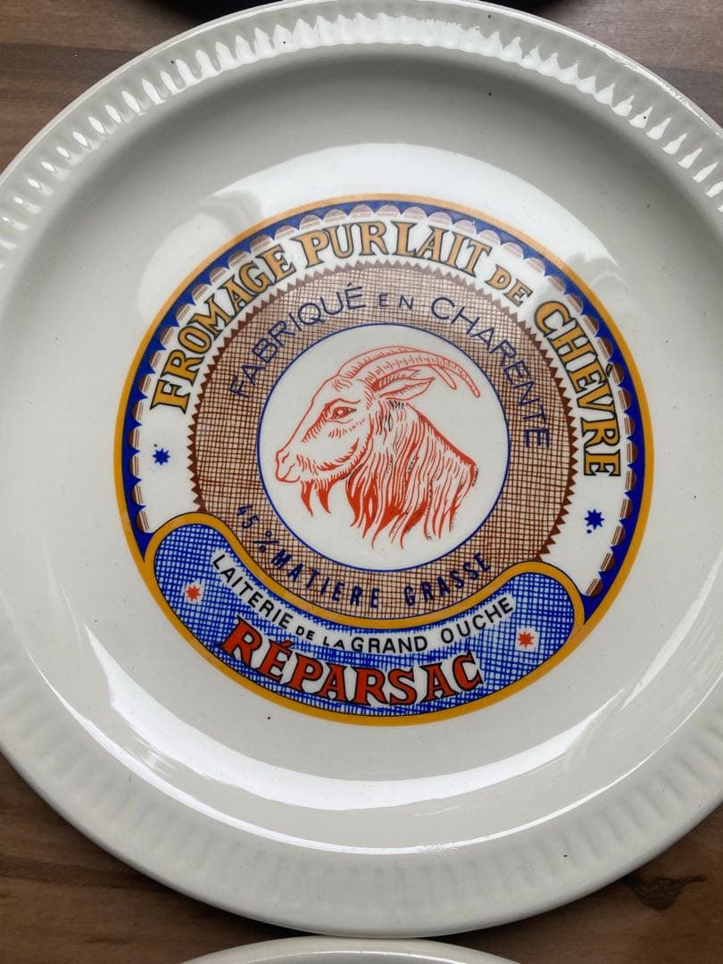 再値下‼️フランスアンティーク　レア木箱入りフロマージュ・ド・フランス 皿 6枚組