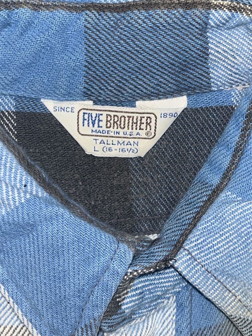 90s FIVE BROTHER ネルシャツ