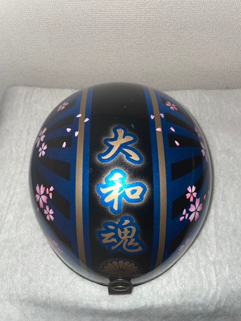 コルク半　カスタム　富士日章　三つボタン　黒青　ラメ　桜