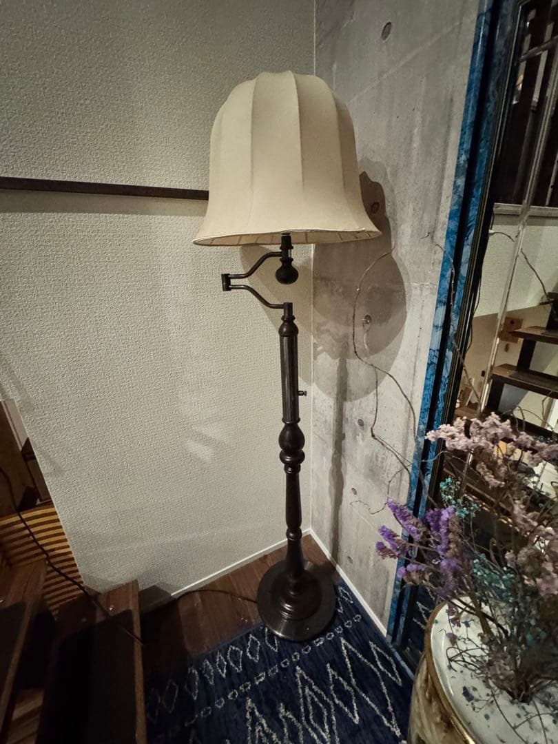 し*ち様 池田製作所 フロアスタンド 照明 ヴィンテージ クラシカル アーム可動