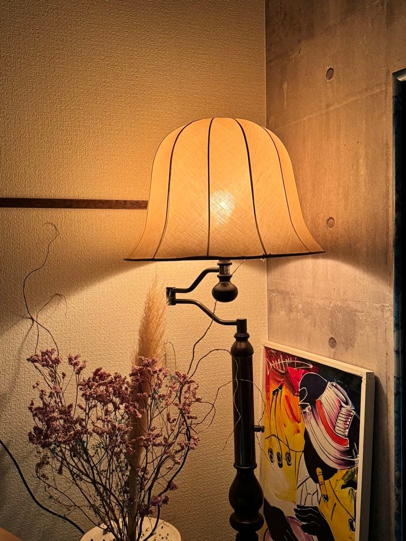 し*ち様 池田製作所 フロアスタンド 照明 ヴィンテージ クラシカル アーム可動