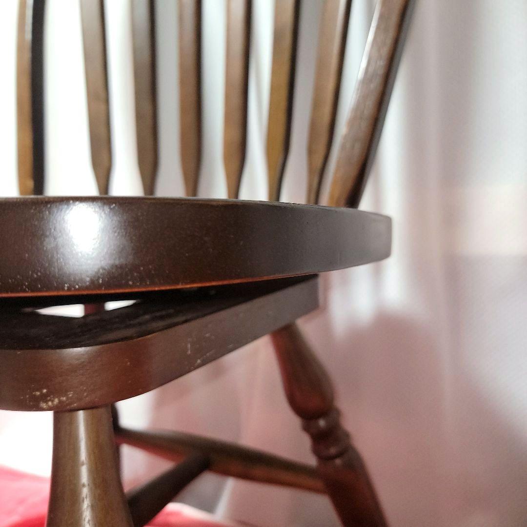 【即決】360°回転ヴィンテージ高級ダイニングチェア　マレーシア 安定ok！！