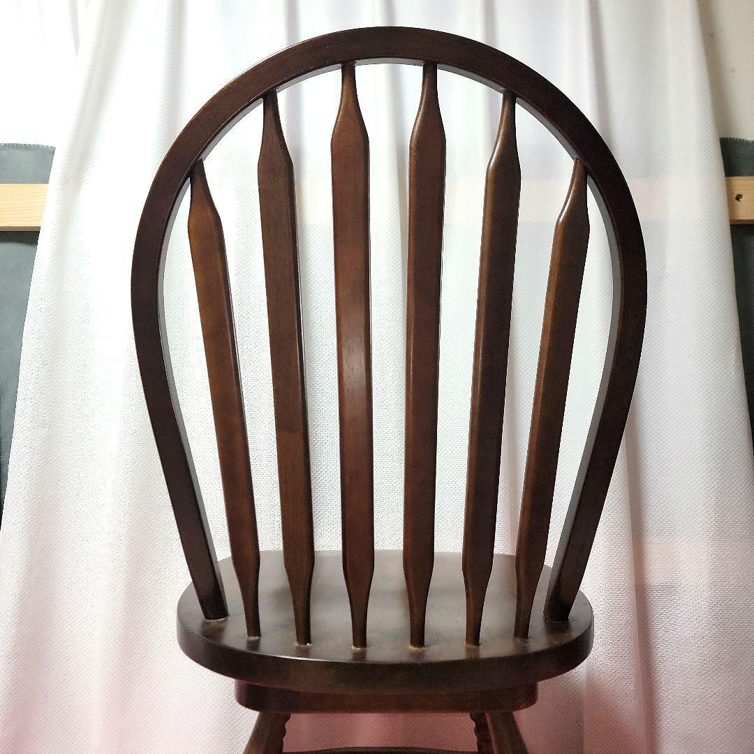 【即決】360°回転ヴィンテージ高級ダイニングチェア　マレーシア 安定ok！！