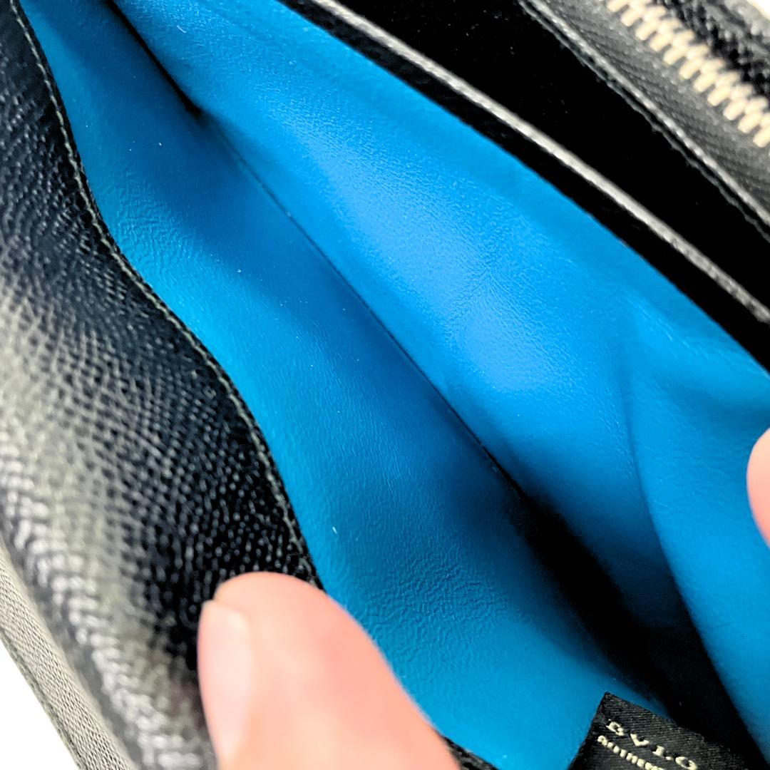 BVLGARI　ブルガリ　長財布 正規品 名入れ 二つ折り 本革 ブラック