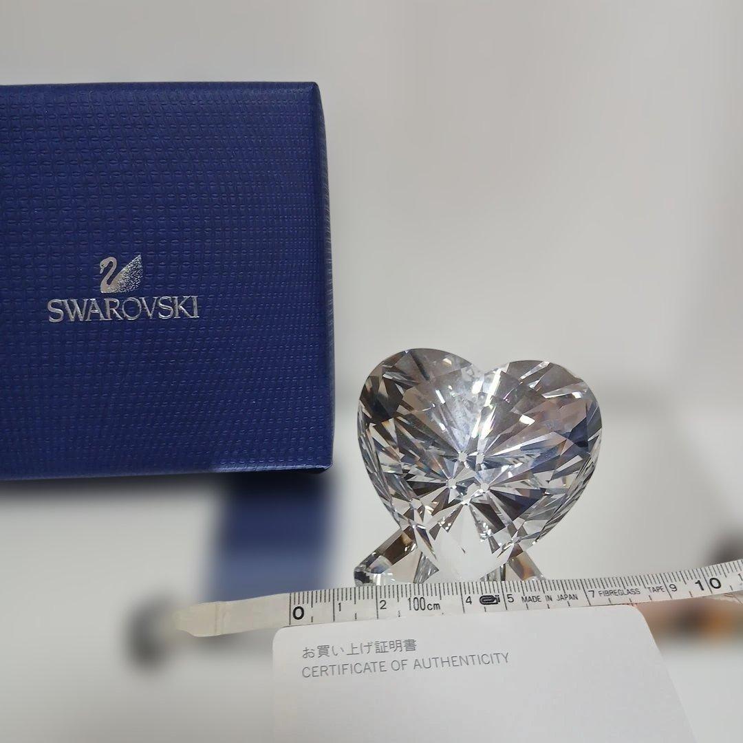 Swarovski ハート型クリスタル置物 約10cm