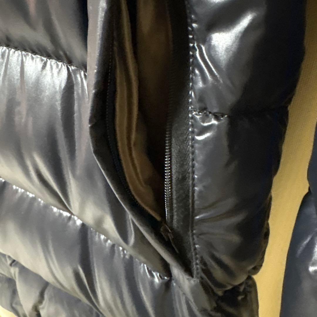 【美品】大きいサイズDUVETICA ファー付きロングダウンジャケット 42 黒