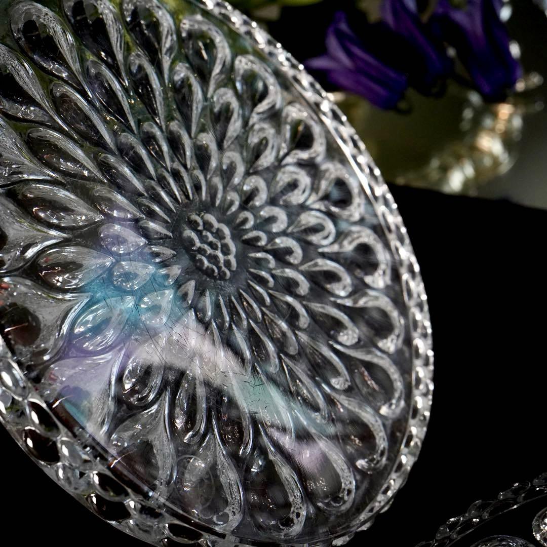 稀少 美品◆オールド バカラ《グート・ドー》プレート7枚セット◆優雅なる光彩