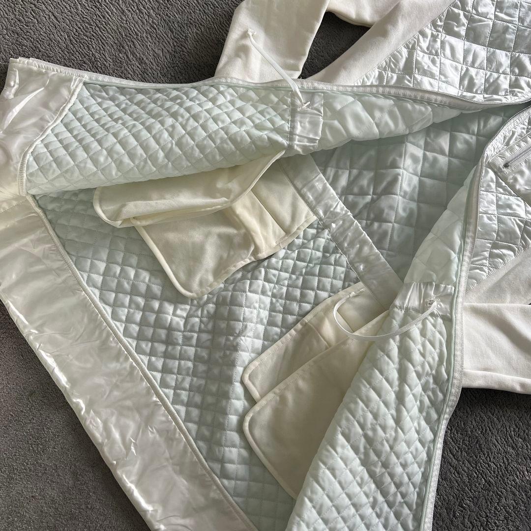 and per se アンパスィ　中綿　ワンピース　ロング　Aライン　長袖　M