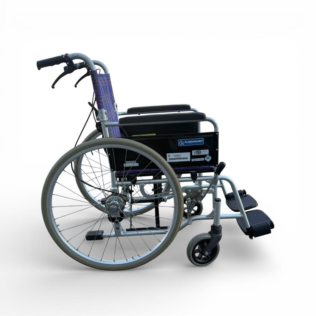 カワムラ自走式車椅子 KAJ102SB-40 ノーパンクタイヤ 背折れ介護 介助