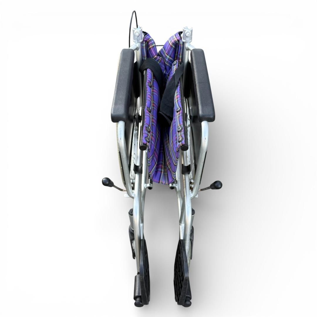 カワムラ自走式車椅子 KAJ102SB-40 ノーパンクタイヤ 背折れ介護 介助