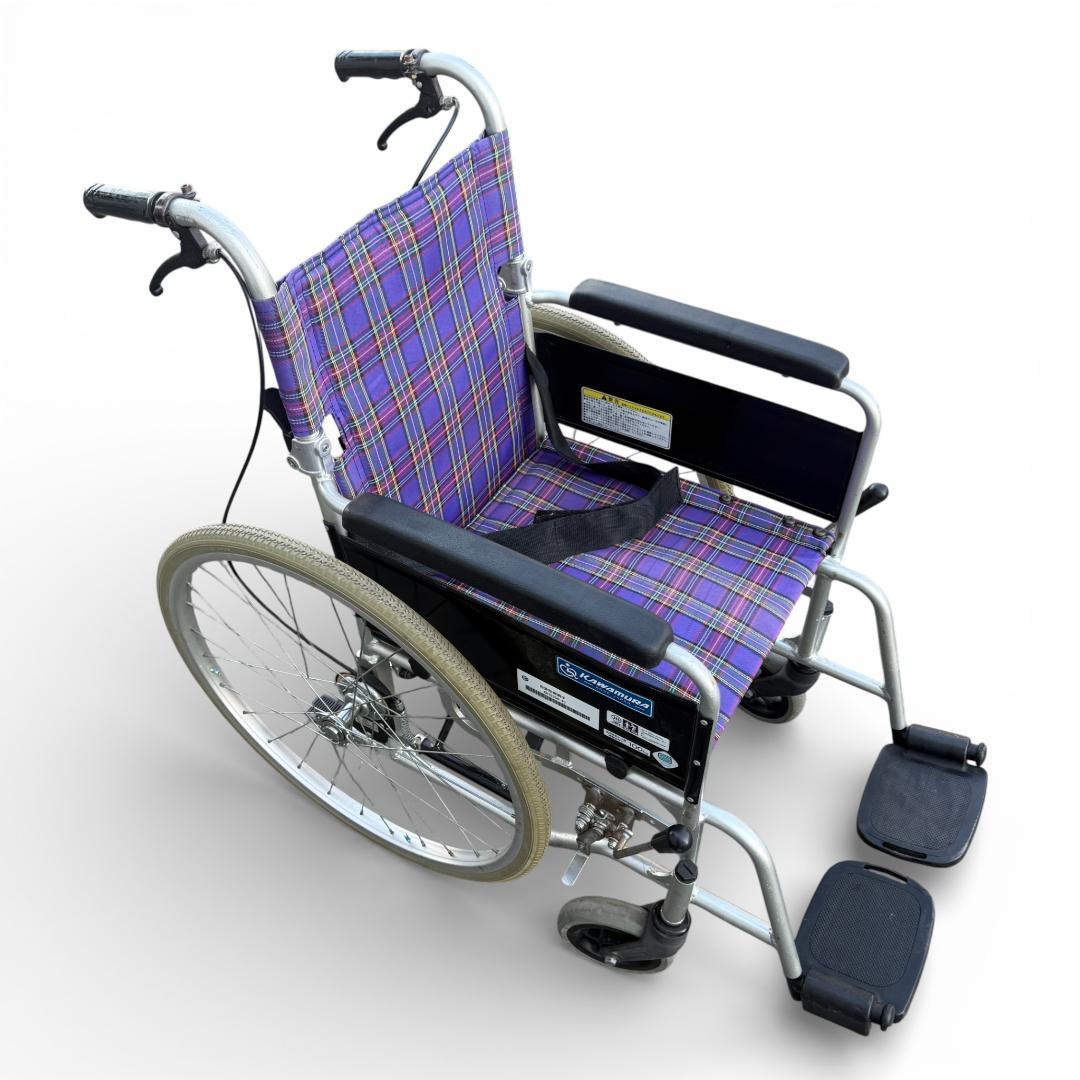 カワムラ自走式車椅子 KAJ102SB-40 ノーパンクタイヤ 背折れ介護 介助