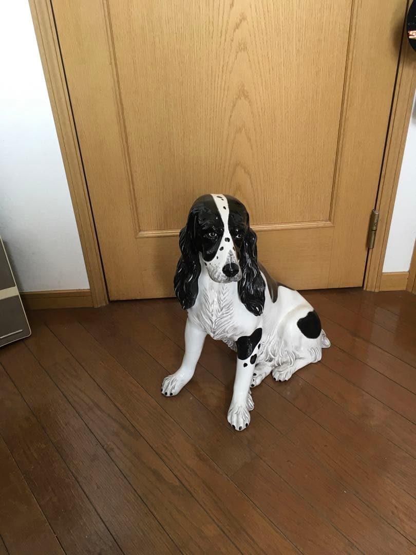 犬の置物　オブジェ　イタリア製　コッカ-スパニエル　陶器