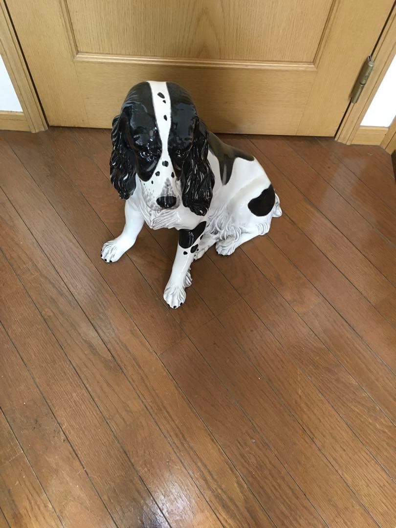 犬の置物　オブジェ　イタリア製　コッカ-スパニエル　陶器