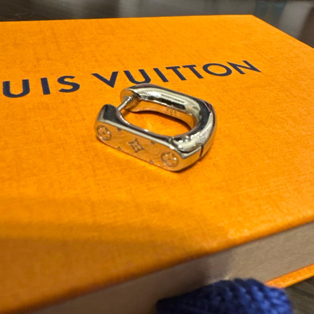 LOUIS VUITTON フープピアス モノグラムチェーン(片耳用)