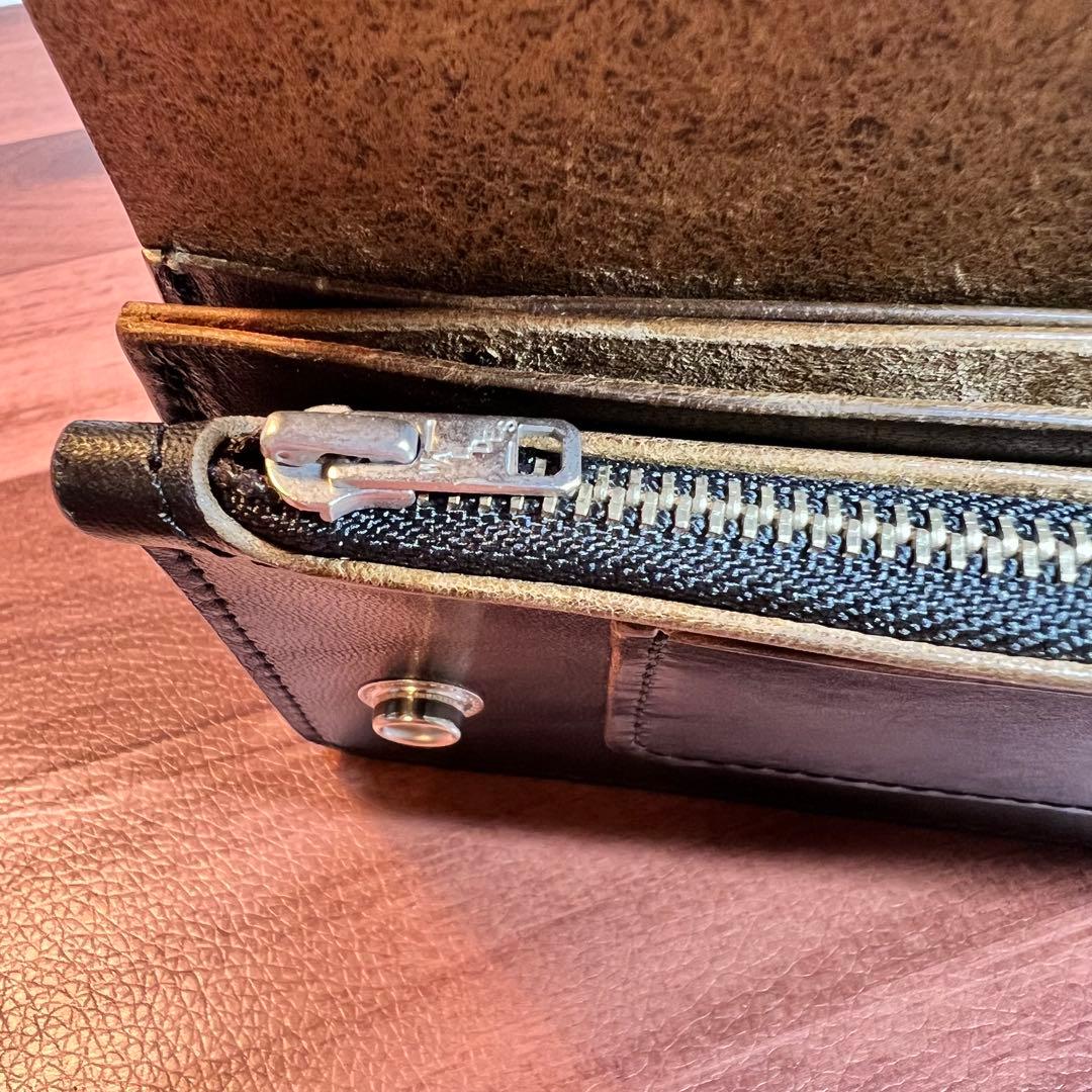 【トラッカーウォレット ロング】 3層 ホースバット シルバー　WALDES