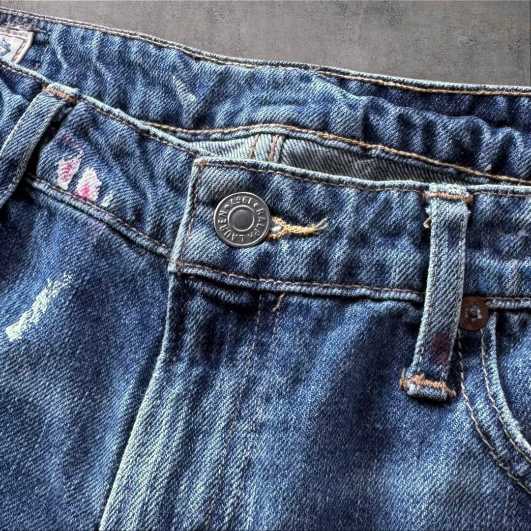 希少Polo RALPH LAUREN グランジペイント デニムパンツ W28