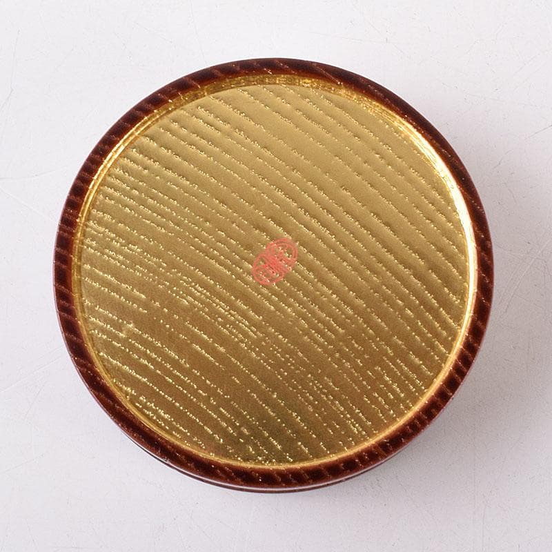 茶道具　京漆匠　平安象彦造　渦塗糸目　香合　共箱　V　R8619