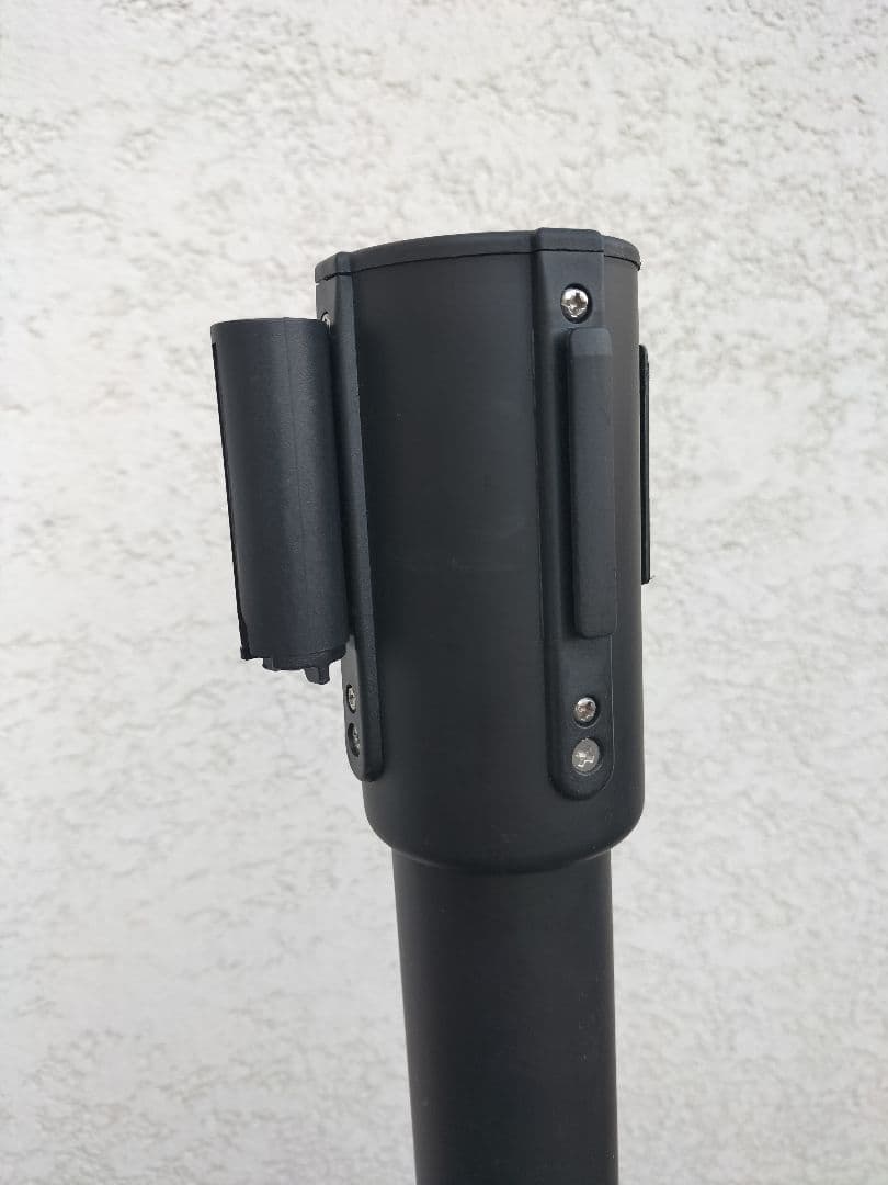 ポールパーテション ポール黒 ベルト黒 4本セット