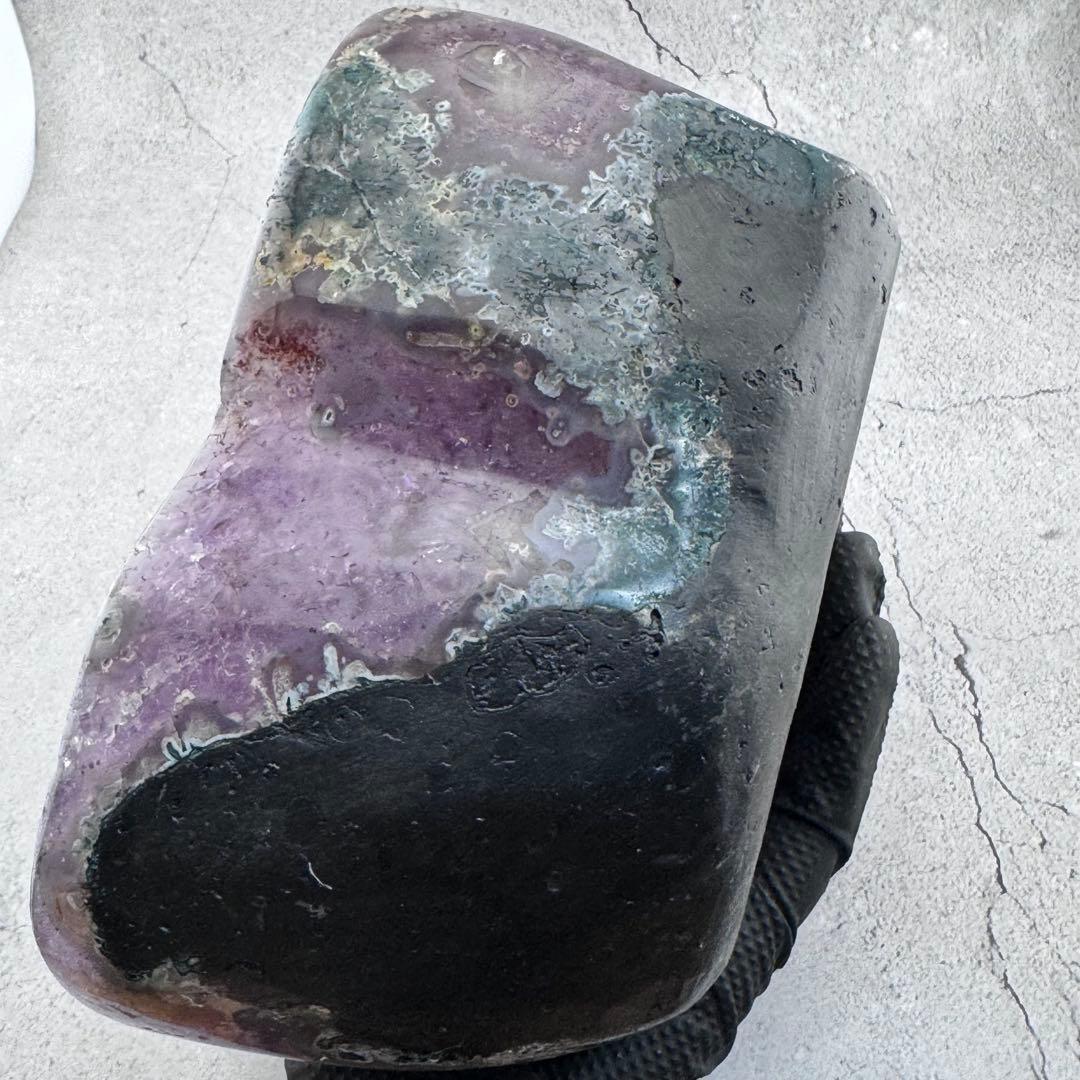 G-139ピンク紫色特大ハート型アメジストクラスター ドーム 原石 3.56kg