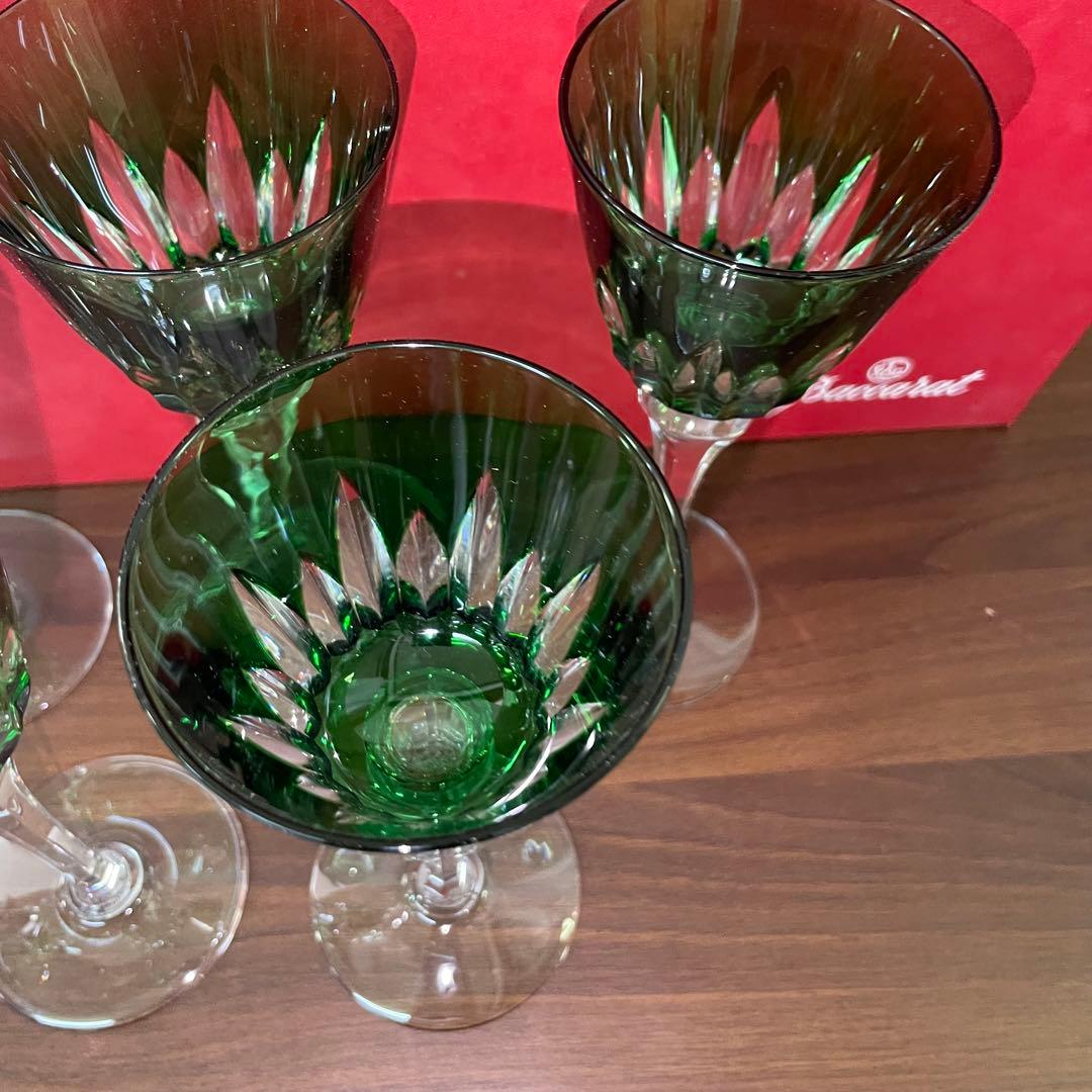 Baccarat バカラ グリーン 6客 ワイングラス グラス 食器
