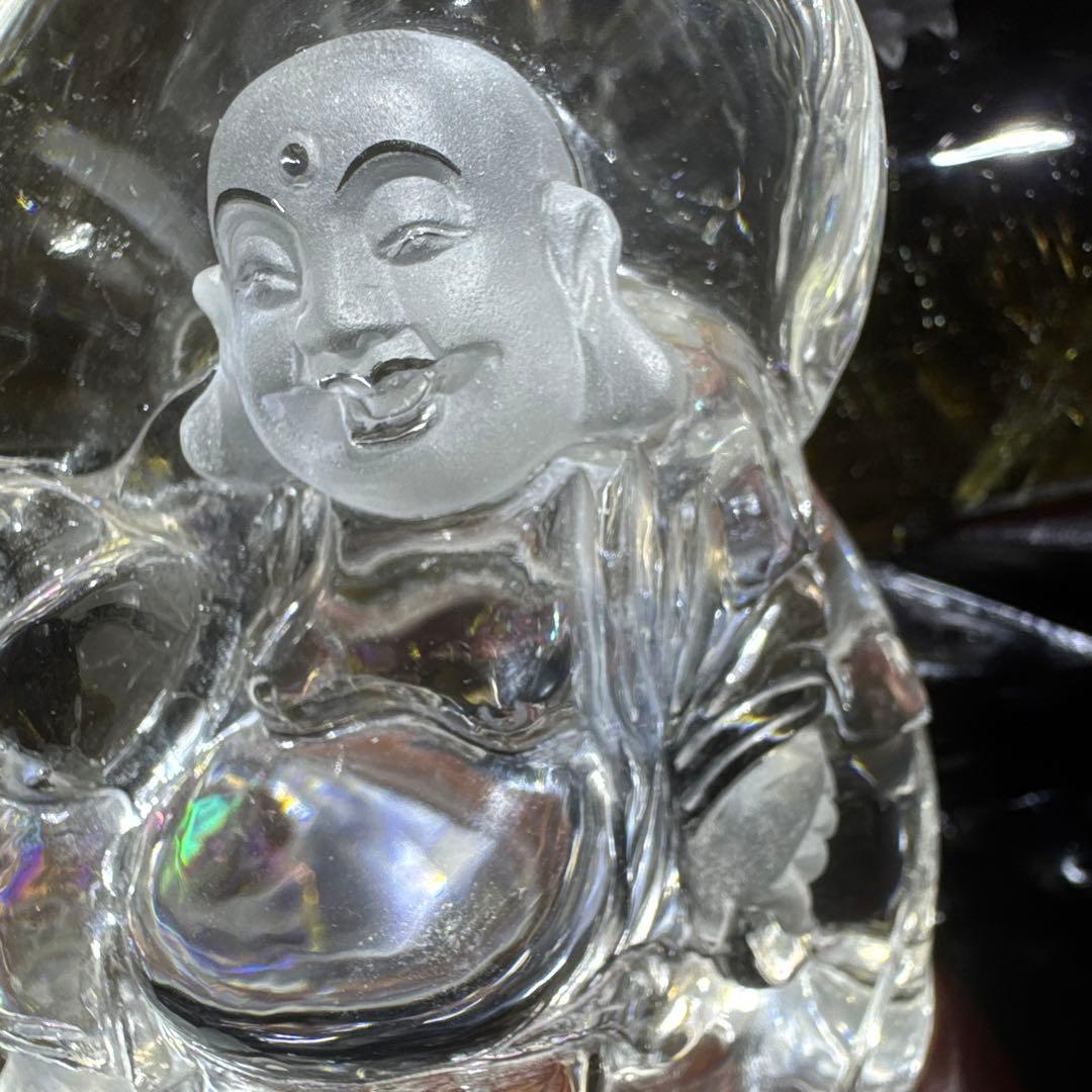 極上品　超透明　天然　七福神　布袋様　水晶