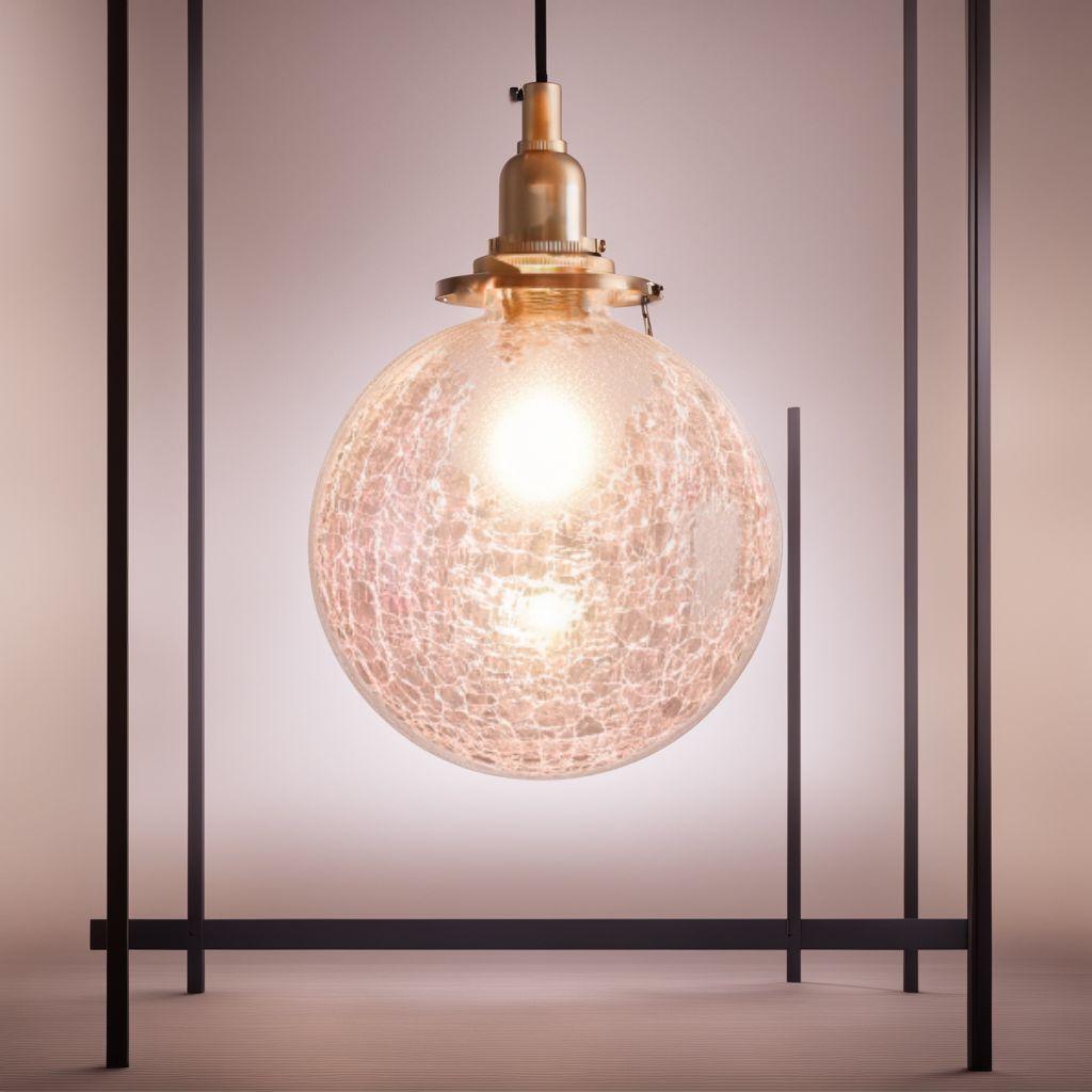 ガラスペンダントライト 小ぶり 真鍮 アンティーク 吊り下げ