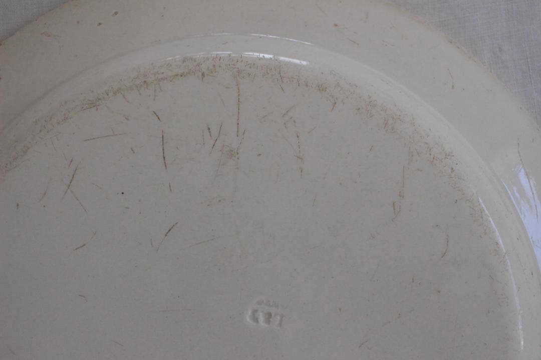 【A】クレイユ モントローグリザイユプレート/フランスアンティーク