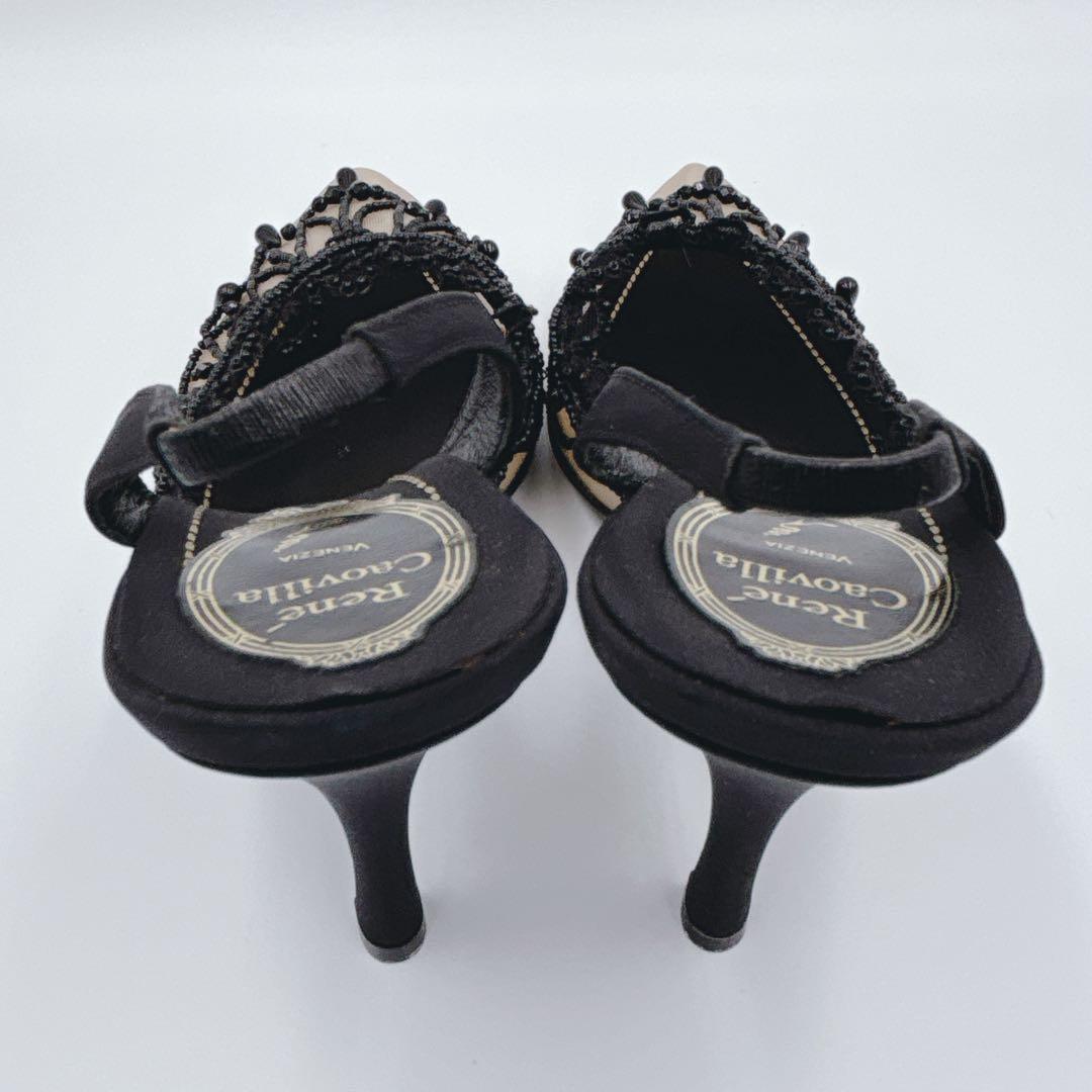 【美品】RENE CAOVILLA レネカオヴィラ ビジューハイヒール　パンプス