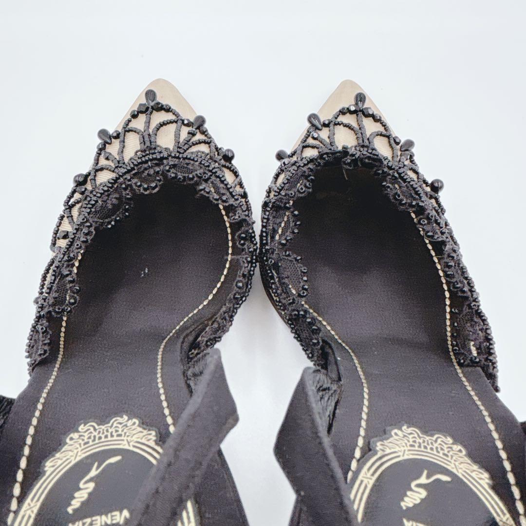 【美品】RENE CAOVILLA レネカオヴィラ ビジューハイヒール　パンプス