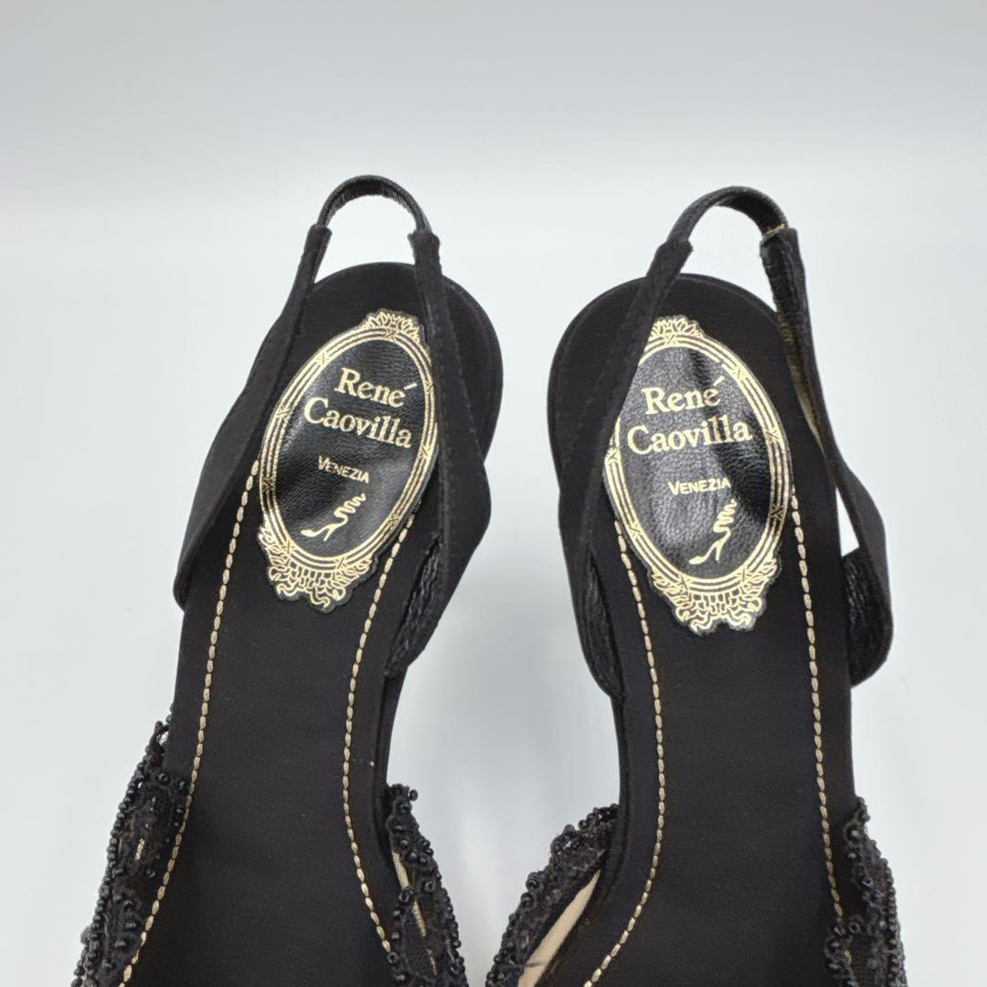 【美品】RENE CAOVILLA レネカオヴィラ ビジューハイヒール　パンプス