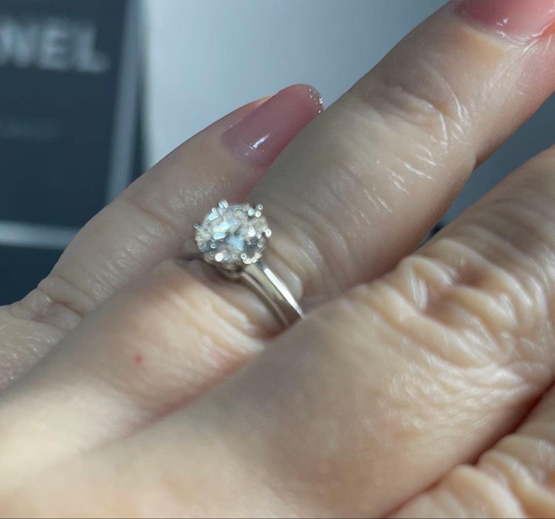 1/6迄Tiffany ティファニー　ダイヤモンドリング Eカラー0.84ct