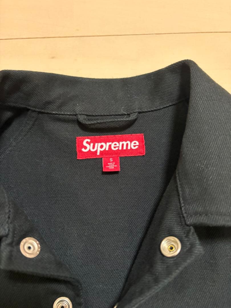 supreme シュプリーム コーチジャケット　デニム　ブラックSサイズ