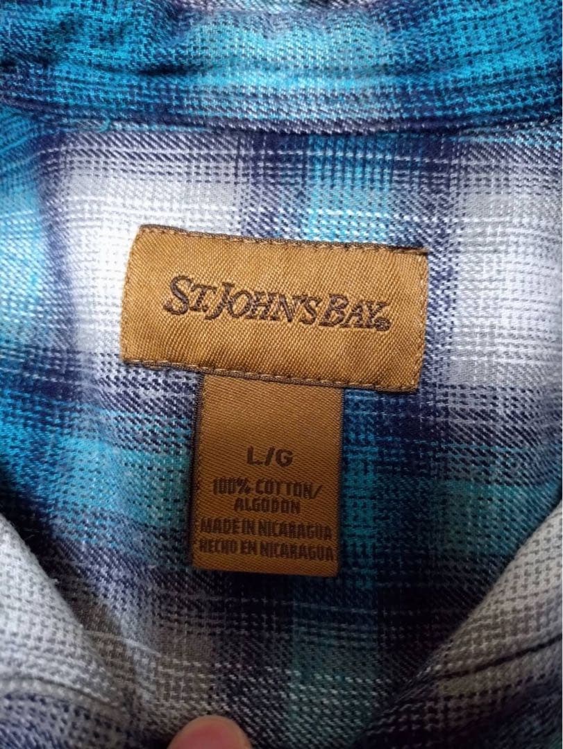 St. John's Bay オンブレ シャドー ネルシャツ Lセット売り