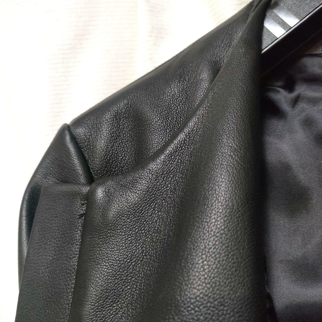 【美品】UNITED ARROWS UBCB シープレザー ノーカラージャケット