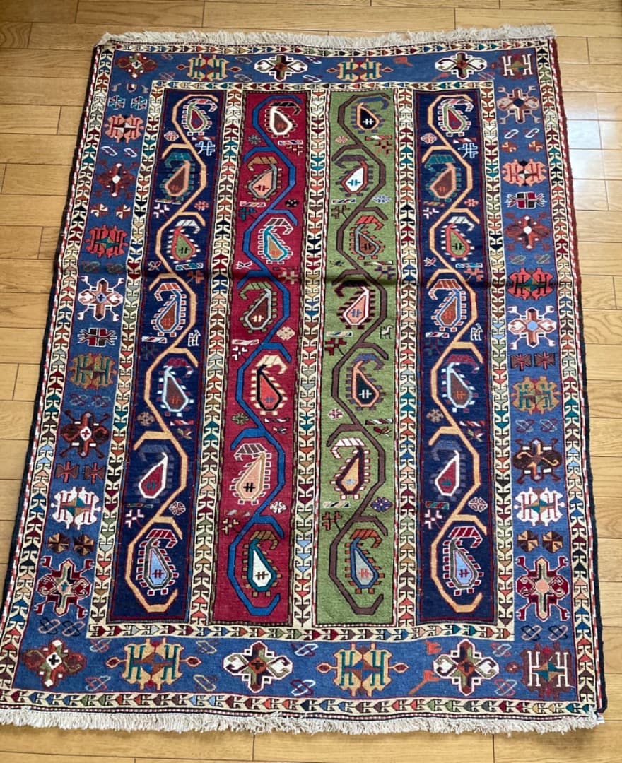 【在庫一掃セール】アゼルバイジャン キリム ウール 145cm×110cm