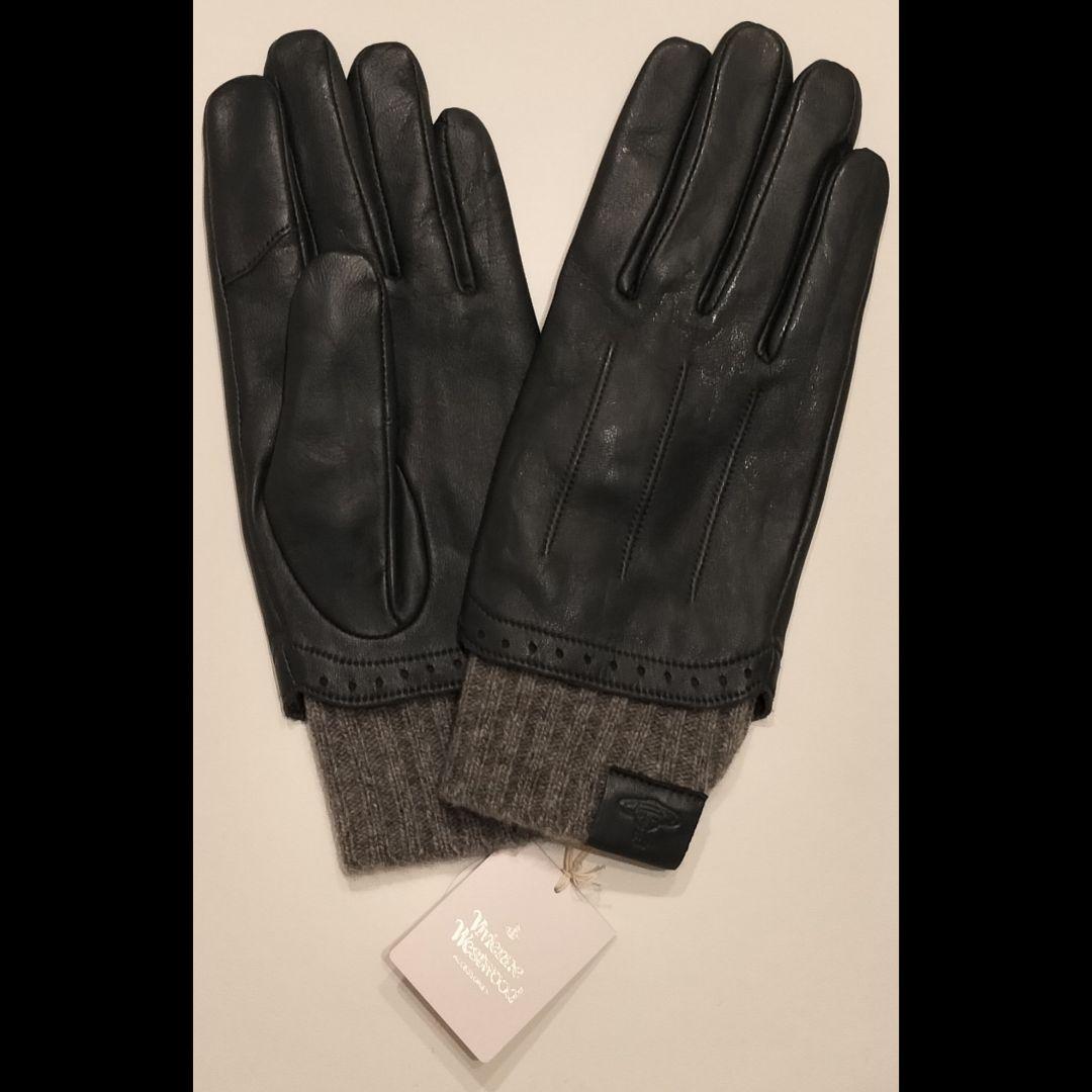 希少✰新品㊺【ヴィヴィアンウエストウッド】手袋 羊革 コンビ vivienne