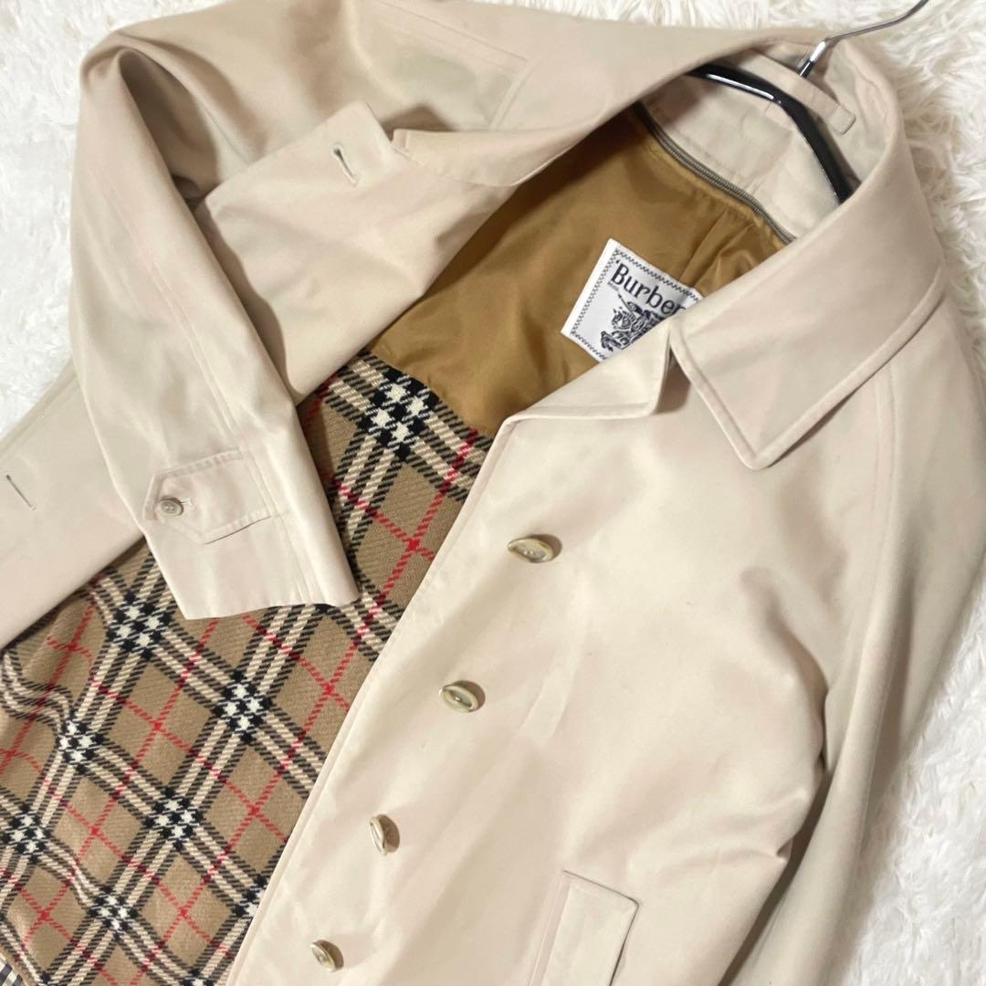 極美品✨バーバリー 90s ステンカラーコート ライナー付Sサイズ希少