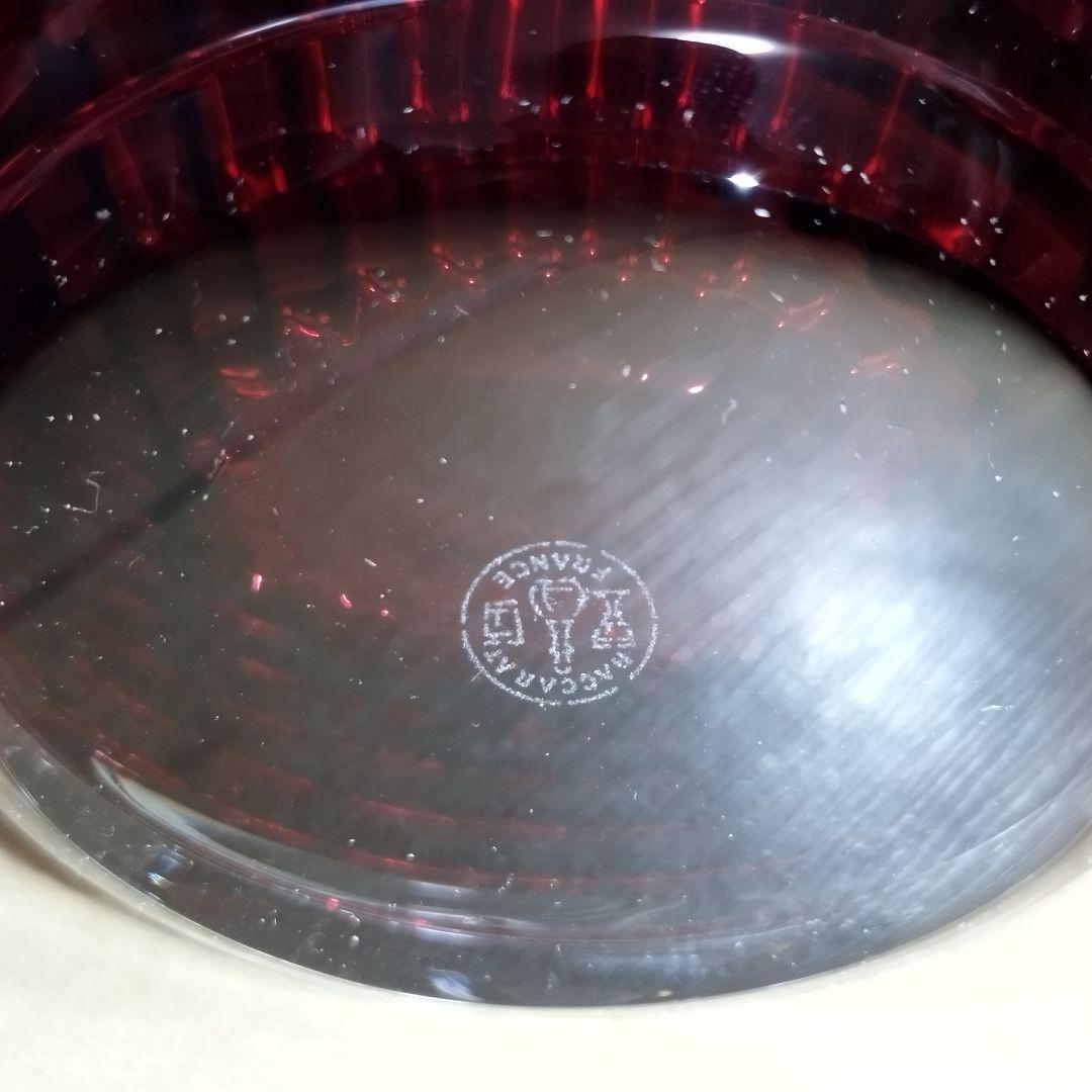 【美品】花瓶　Baccarat アイ ベース レッド S