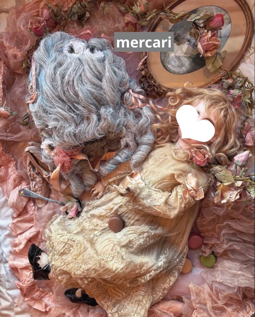 ★SALE★フランス　アンティーク　ヴィンテージ　希少　オペラ　ロココ　ウィッグ