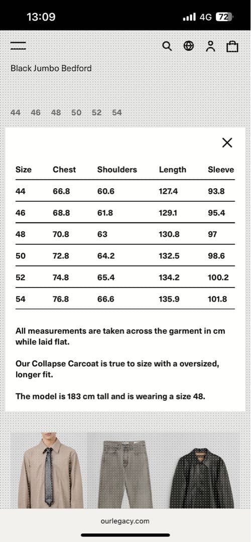 ジャケット・アウター OUR LEGACY COLLAPSE CARCOAT