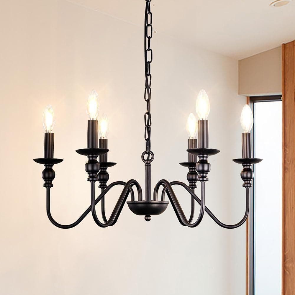 【M2980-172-135】シャンデリア おしゃれ　6灯 LED対応