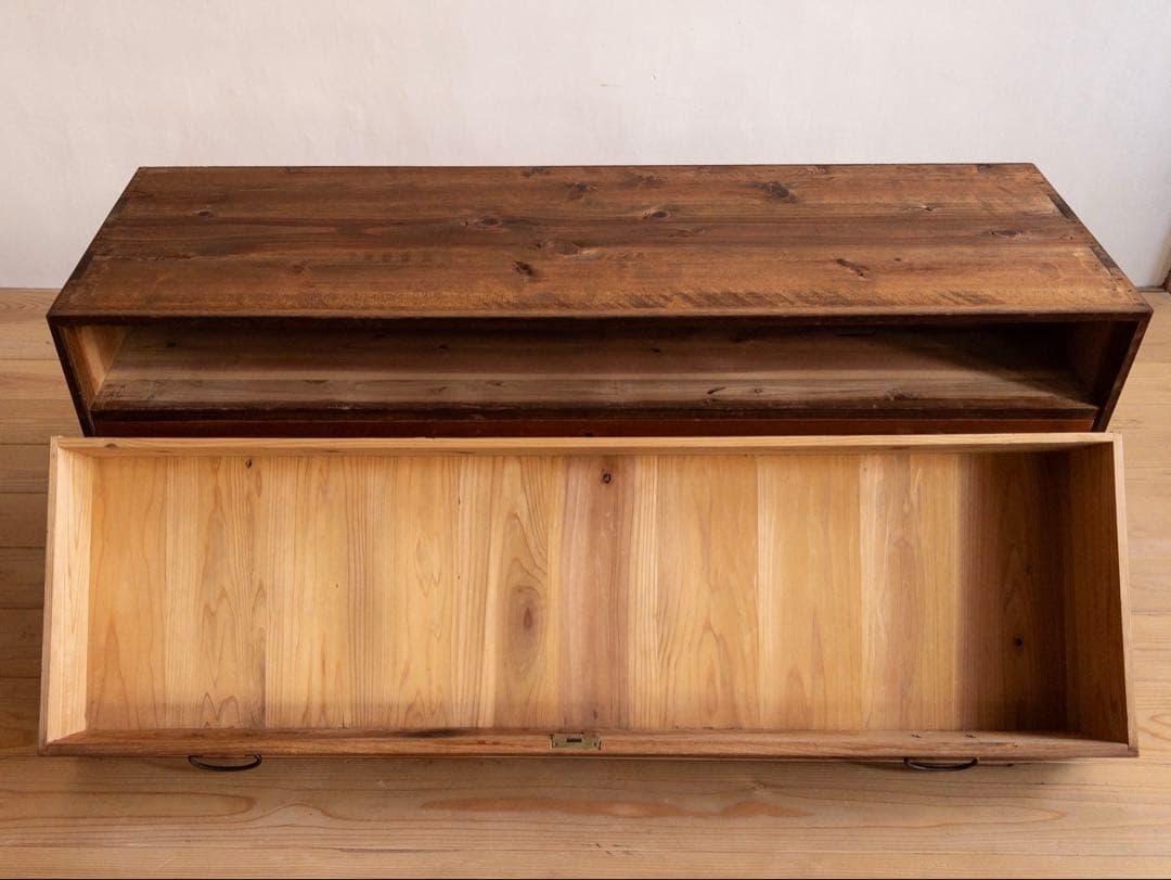 ローボード　棚　3段　木製　収納棚　古道具　古家具　ビンテージ　アンティーク