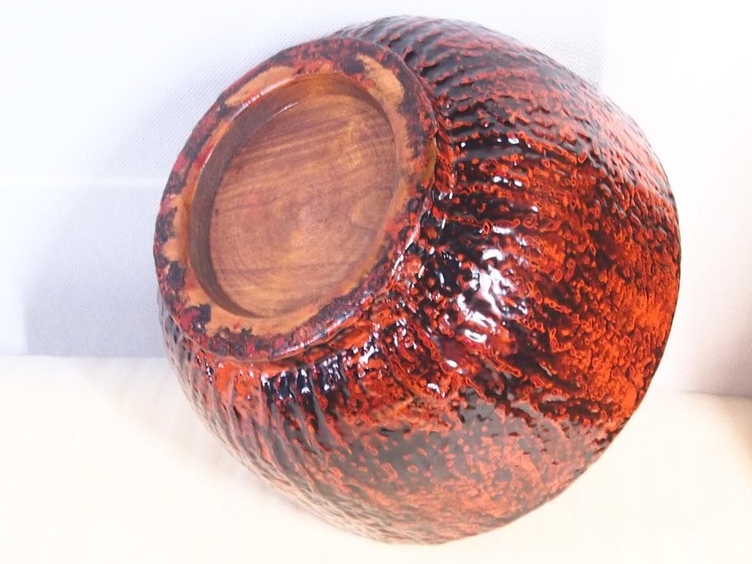 【未使用】津軽塗/若狭塗 味のある大鉢 こね鉢/菓子鉢/ボウル 漆器/調理器具