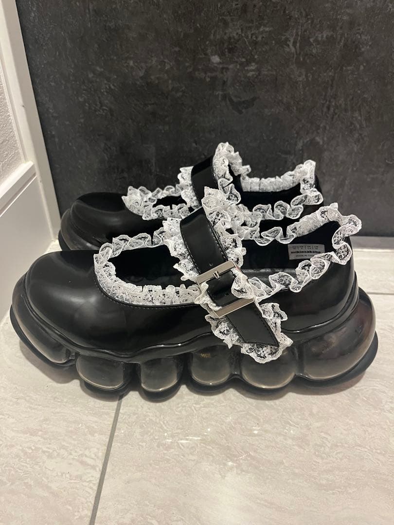 mikiosakabe メリージェーン レース 黒